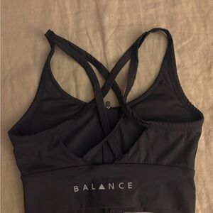 Women's Balance/Vitality Black Sports Bra